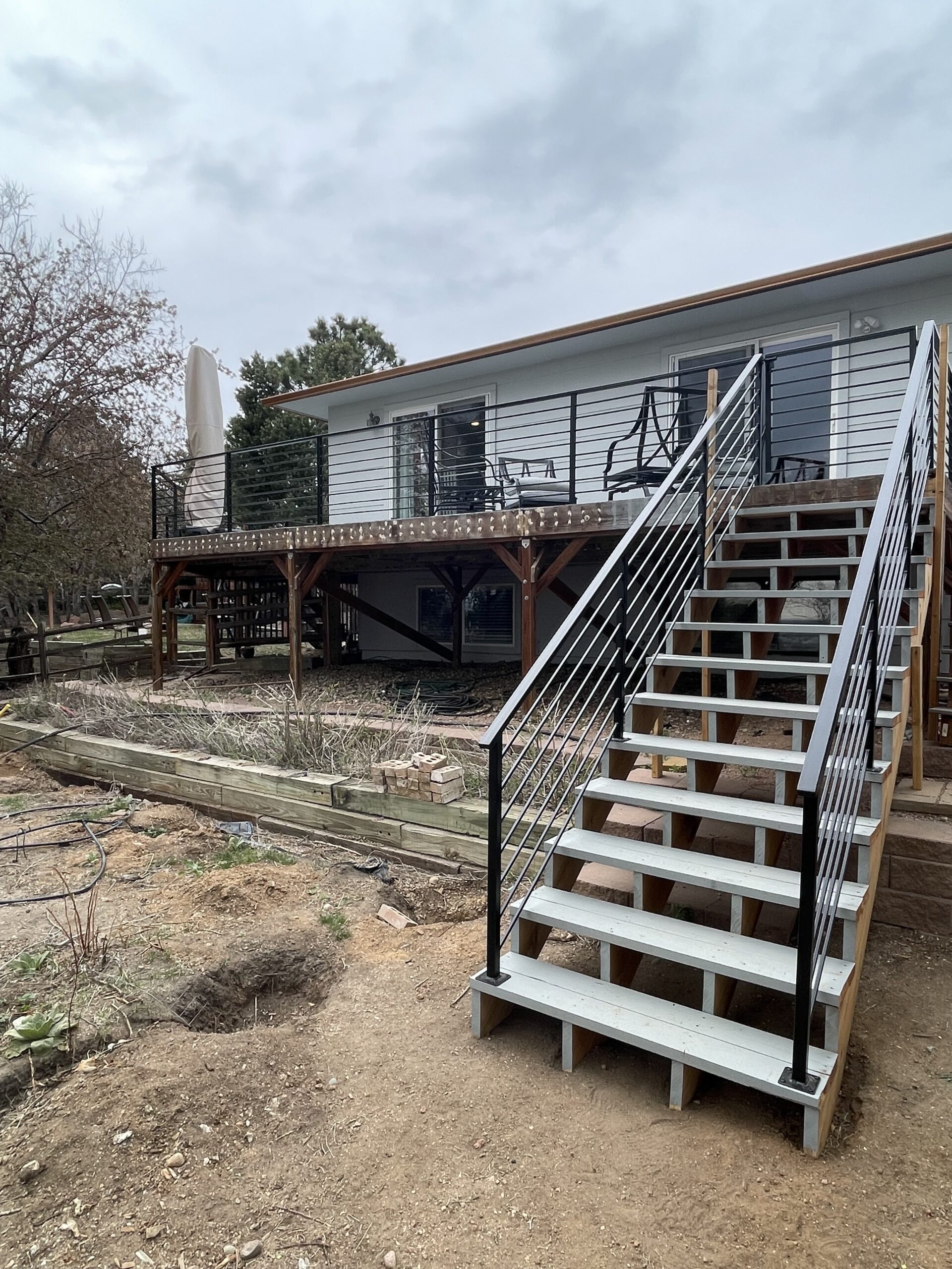 Exterior Stair Iron Rail — Colorado Springs, CO