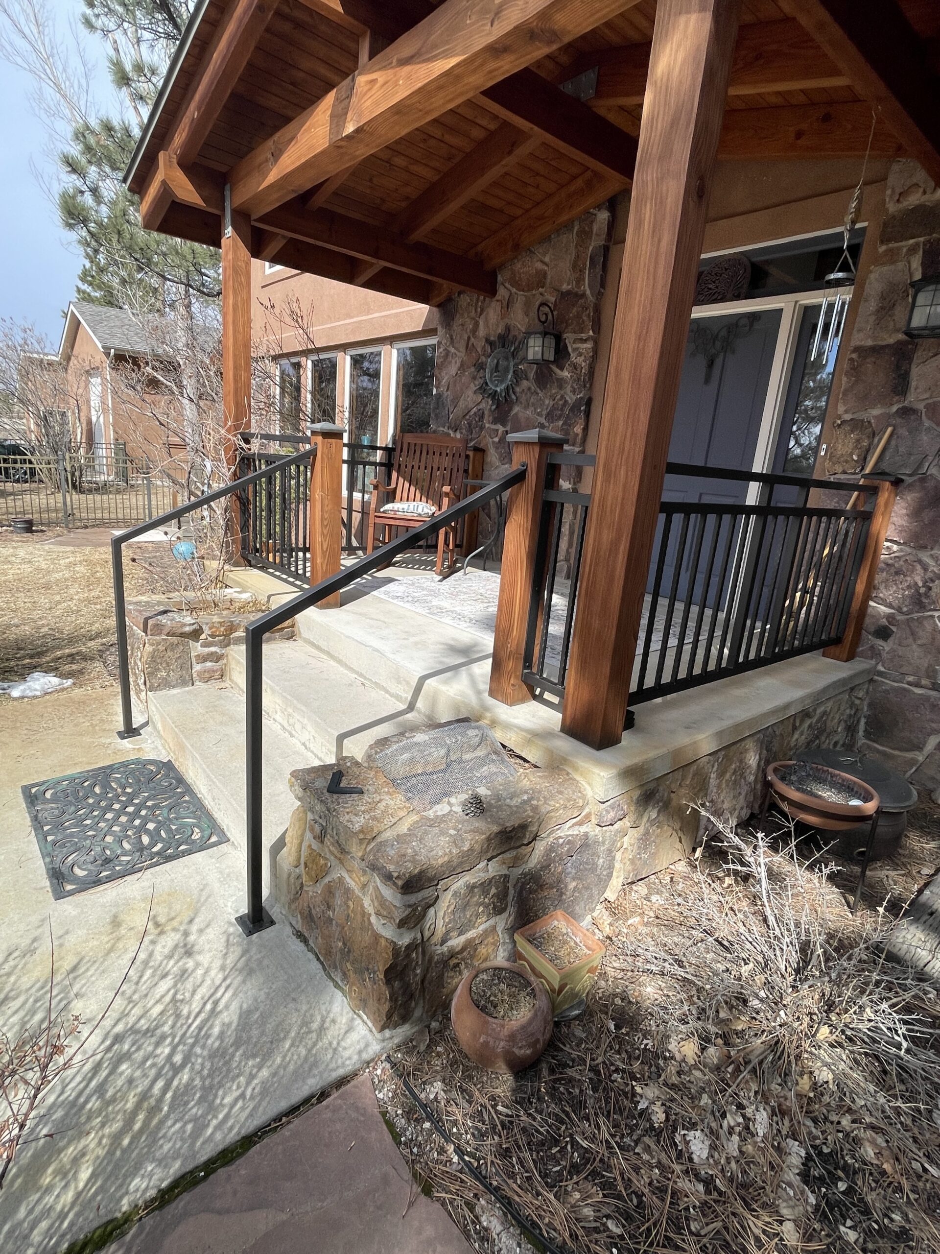 Black Exterior Iron Rail — Colorado Springs, CO
